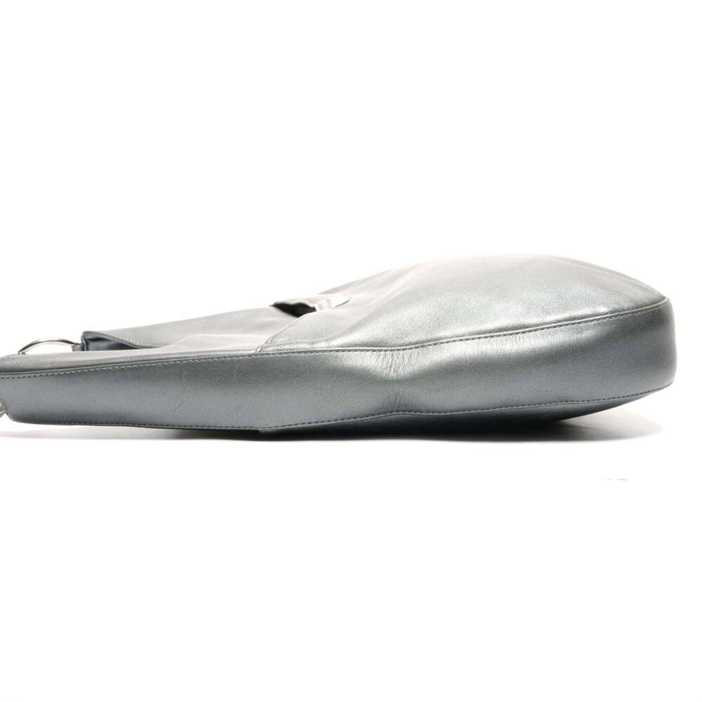 CHRISTIAN DIOR Gray Pearl Leather Shoulder Bag - Picture 3 of 12